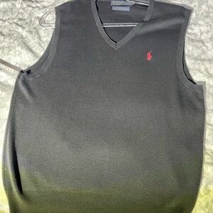 Ralph Lauren Black Cotton Sweater Vest